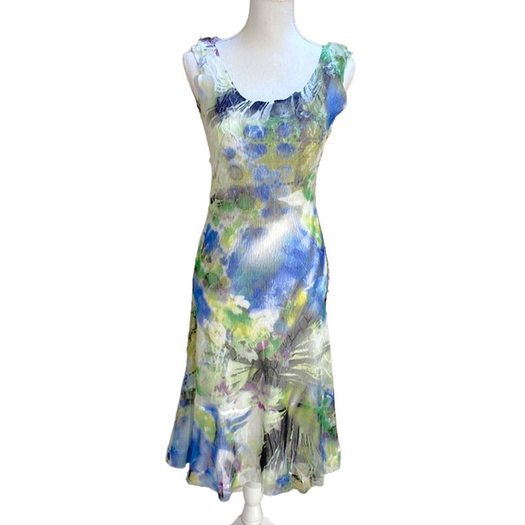 Komarov Sleeveless Crinkle Cut A-Line  Dress Size Medium - Picture 3 of 14